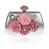 Exquisite Flower Clutches Lady Evening Bag For Wedding Banquet Party Purse Female Gold Blue Handbags