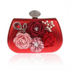 Exquisite Flower Clutches Lady Evening Bag For Wedding Banquet Party Purse Female Gold Blue Handbags
