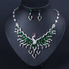 Exquisite Peacock Cubic Zirconia Wedding Jewelry Sets