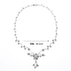 Floral Cubic Zirconia Wedding Jewelry Necklaces Earring Set