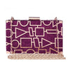 Geometric Hollow Out Velour Evening Bag