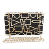 Geometric Hollow Out Velour Evening Bag