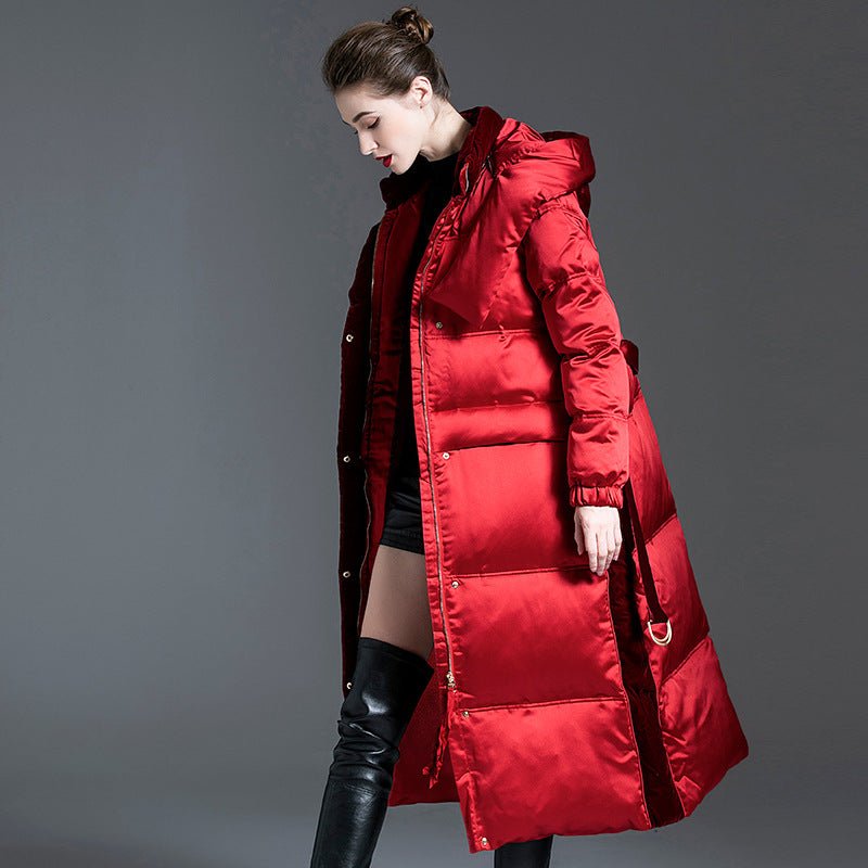 Puffer Winter Coats Red Long Red Winter Puffer Coat Warmest Coats