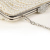 Luxy Moon Beaded Evening Bag Pearls Diamonds Clutch