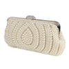 Luxy Moon Beaded Evening Bag Pearls Diamonds Clutch