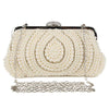 Luxy Moon Beaded Evening Bag Pearls Diamonds Clutch