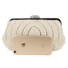 Luxy Moon Beaded Evening Bag Pearls Diamonds Clutch