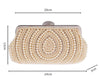 Luxy Moon Beaded Evening Bag Pearls Diamonds Clutch