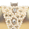 Luxy Moon Beaded Evening Bags Pearl Crystal Wedding Clutches