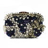 Luxy Moon Black Evening Bag Beaded Diamond Clutch