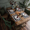 Luxy Moon Buffalo Plaid Table Home Party Black And White Runner