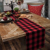 Luxy Moon Buffalo Plaid Table Home Party Black And White Runner