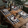 Luxy Moon Buffalo Plaid Table Home Party Black And White Runner