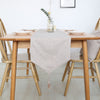Luxy Moon Burlap Modern Table Runner With Tassel For Dining Wedding