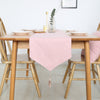 Luxy Moon Burlap Modern Table Runner With Tassel For Dining Wedding