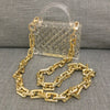 Luxy Moon Clear Acrylic Box Evening Bag Women Summer Handle Clutch Purses