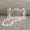 Luxy Moon Clear Ice Pattern Acrylic Box Evening Bag Transparent Clutch Purses