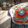 Luxy Moon Colorful Daisy Handmade Crochet Doilies Summer Outdoor Party Mat