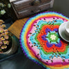 Luxy Moon Colorful Daisy Handmade Crochet Doilies Summer Outdoor Party Mat