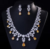 Luxy Moon Cubic Zirconia Wedding Jewelry Set Gemstone Necklaces For Women