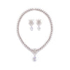 Luxy Moon Cubic Zirconia Wedding Jewelry Sets Pendant Necklace For Bridal