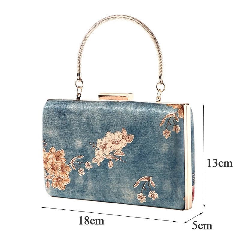 Luxy Moon Designer Purses and Handbag Women's Retro Silk Shoulder Clutch Bags