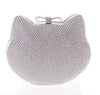 Luxy Moon Diamond Evening Bags Cat Head Rhinestone Clutches
