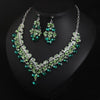 Luxy Moon Emerald Crystal Jewelry Sets For Wedding