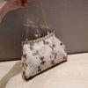 Luxy Moon Exquisite Flower Embroidery Flash Evening Clutch