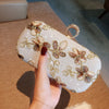 Luxy Moon Exquisite Flower Embroidery Flash Evening Clutch