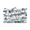 Luxy Moon Fashion Marble Pattern Acrylic Evening Clutch Bags