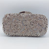 Luxy Moon Floral Crystal Clutch Purse for Wedding Guest