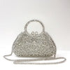 Luxy Moon Full Rhinestones Clutch Metal Flower Evening Bag