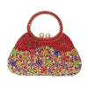 Luxy Moon Full Rhinestones Clutch Metal Flower Evening Bag