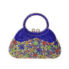 Luxy Moon Full Rhinestones Clutch Metal Flower Evening Bag