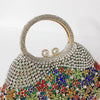 Luxy Moon Full Rhinestones Clutch Metal Flower Evening Bag