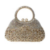 Luxy Moon Full Rhinestones Clutch Metal Flower Evening Bag