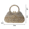 Luxy Moon Full Rhinestones Clutch Metal Flower Evening Bag