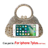 Luxy Moon Full Rhinestones Clutch Metal Flower Evening Bag