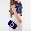 Luxy Moon Gorgeous Rhinestone Velvet Evening Clutch