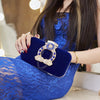 Luxy Moon Gorgeous Rhinestone Velvet Evening Clutch