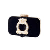 Luxy Moon Gorgeous Rhinestone Velvet Evening Clutch
