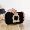 Luxy Moon Gorgeous Rhinestone Velvet Evening Clutch