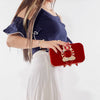 Luxy Moon Gorgeous Rhinestone Velvet Evening Clutch