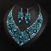 Luxy Moon Heart Necklace Crystal Jewelry Sets