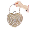 Luxy Moon Heart Shape Evening Clutch Bags Beaded