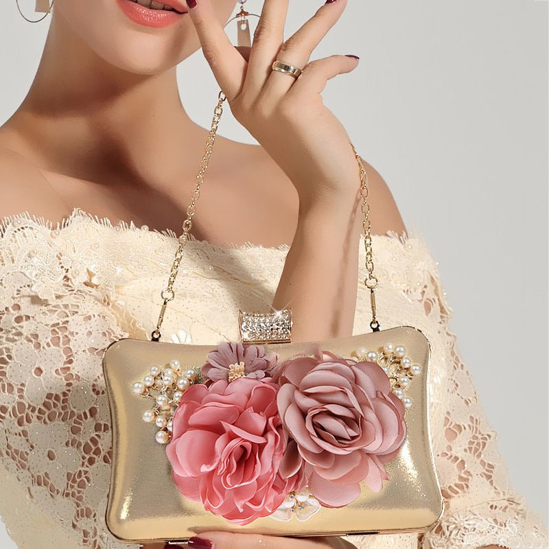 Luxy Moon High Quality Flowers Evening Clutch Purse Wedding Bags