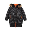 Luxy Moon Ladies Long Puffer Jackets With Real Fur Hood
