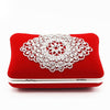 Luxy Moon Ladies Velvet Clutch Rhinestone