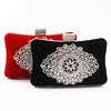 Luxy Moon Ladies Velvet Clutch Rhinestone